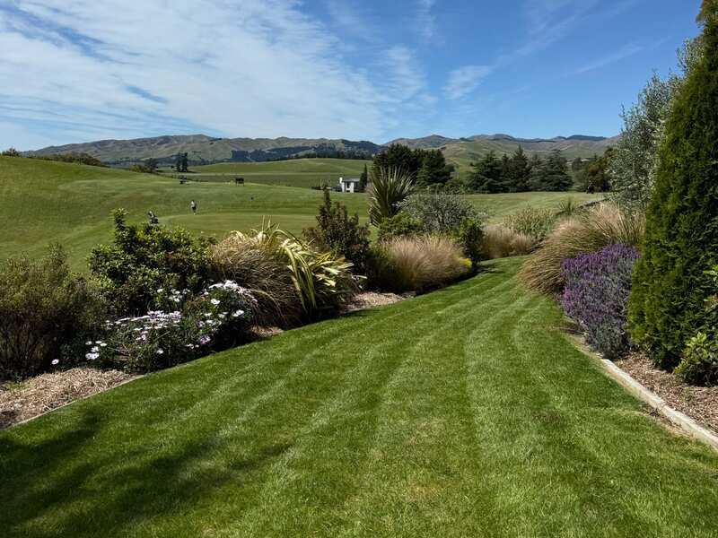 Precision striped lawn mowing Blenheim